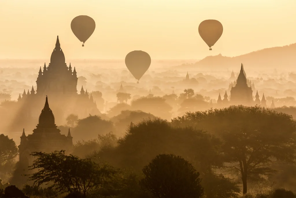 bagan hot air balloons