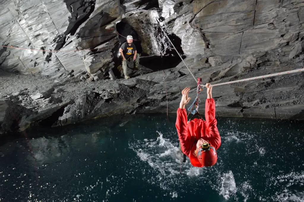 wales cave zipline