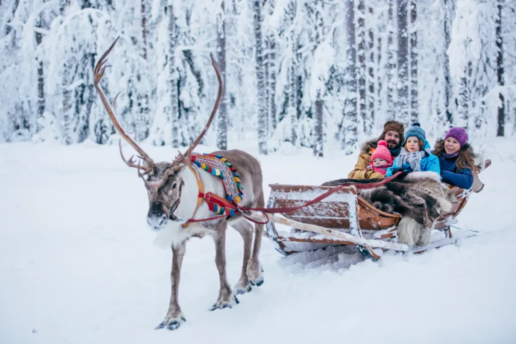 santa claus village reindeer rides
